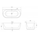 Ванна акриловая Belbagno BB108 Ванна акриловая Belbagno BB108